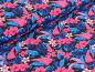 Preview: Baumwolljersey I Want Summer Blumen KATINOH Blau / Pink